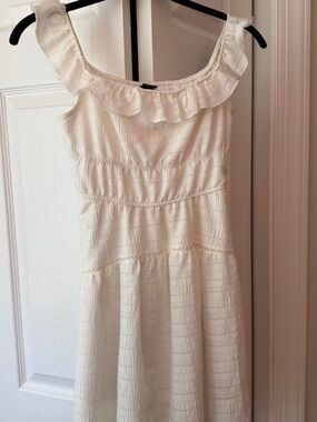 2 Pack Bundle White and Black Ruffle Midi Dress